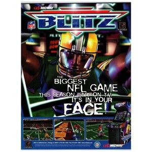 JOB LOT 5x Original NOS Midway Blitz Football Arcade Flyers Wholesale Dealer Lot